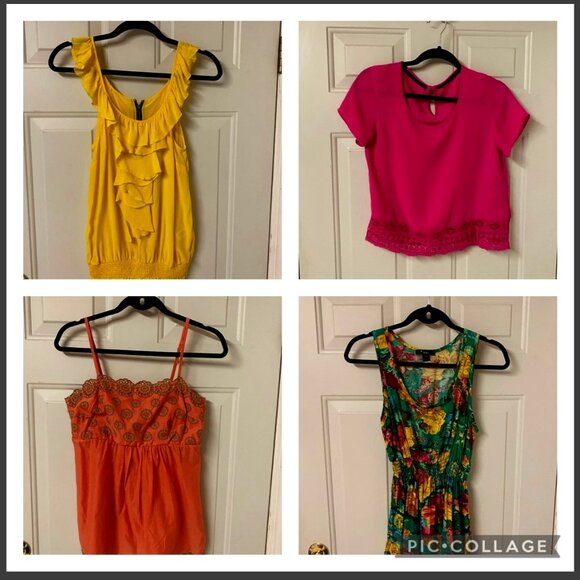 Bundle of Four Summer Tops in Size Small - Picture 1 of 10